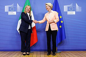 Giorgia Meloni and Ursula Von der Leyen - 2022 - P059324-853751