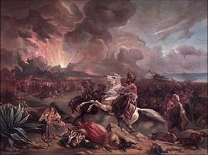 Giuseppe Mazzola - The Attack of Ibrahim Pasha against Messolonghi
