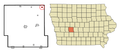 Location of Jamaica, Iowa