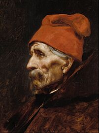 Gyzis Nikolaos - Old man wearing a red fez - Google Art Project