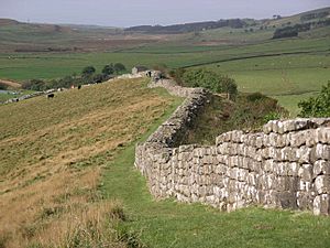Hadrian's wall at Greenhead Lough