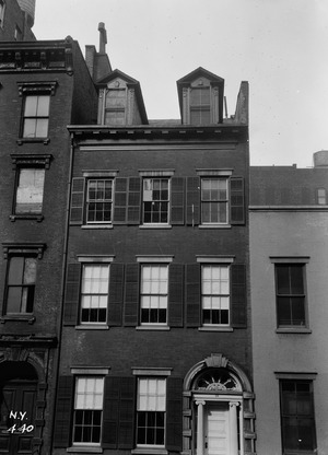 Historic American Buildings Survey, Arnold Moses, Photographer March 5, 1936, FRONT ELEVATION. - Seabury Tredwell House, 29 East Fourth Street, New York, New York County, NY HABS NY,31-NEYO,30-2 (cropped)
