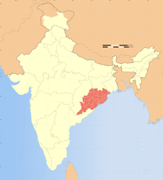 India Odisha locator map