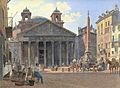 Jakob Alt - Das Pantheon und die Piazza della Rotonda in Rom - 1836