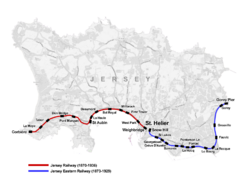 Jersey Railway map