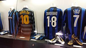 Jerseys of Ronaldo, Zanetti, Zamorano & Figo