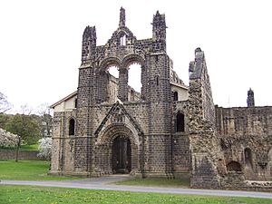 Kirkstall Abbey Kirche von Westen