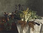 Léon Bonvin - Still Life on Kitchen Table with Celery, Parsley, Bowl, and Cruets - Walters 371504