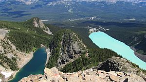 Lake Louise & Lake Agnes view from Devils Thumb2