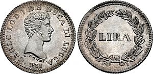 Lira di Lucca 1838