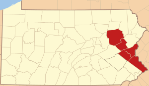 Location of Delaware and Lehigh National Heritage Corridor in Pennsylvania.svg
