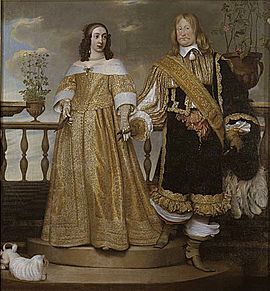 Magnus Gabriel De la Gardie med makan Maria Eufrosyne, målning av Hendrik Münnichhoven från 1653