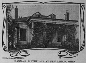 Mark Hanna's birthplace in New Lisbon, OH