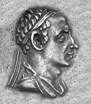 Menander I, portrait from coinage