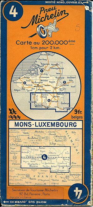 Michelin map nr 4 of 1940