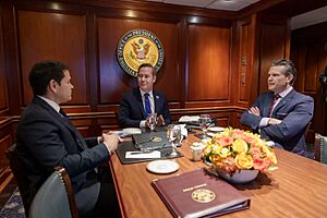 Mike Waltz with Marco Rubio and Pete Hegseth
