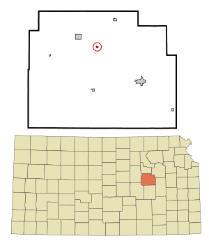 Location within Morris County and Kansas