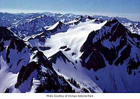 Mount Christie, aerial view, Olympic National Park