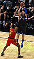 Nikola Vucevic, Orlando Magic vs Atlanta Hawks on February 25, 2017 (cropped)