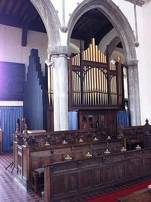 Organ in Clare Church, Suffolk