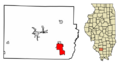 Perry County Illinois Incorporated and Unincorporated areas Du Quoin Highlighted