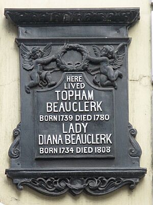 Plaque re Topham and Lady Diana Beauclerk on 100 and 101 Great Russell Street, WC1 - geograph.org.uk - 1289861