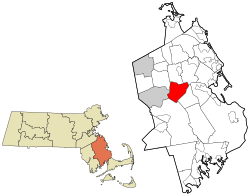 Location in Plymouth County, Massachusetts