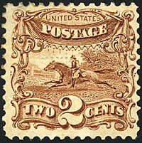 Post Horse & Rider 1869 Issue-2c
