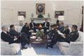 President Bush meets with General Colin Powell, General Scowcroft, Secretary James Baker, Vice President Quayle... - NARA - 186429