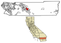 Riverside County California Incorporated and Unincorporated areas Indio Highlighted 0636448