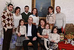 Robert Kocharyan and his family, 2013