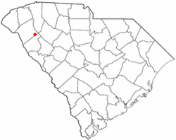 Location of Honea Path, South Carolina