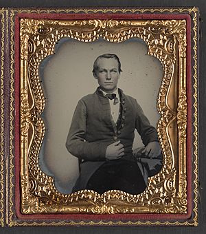 Soldier in Confederate uniform with state of Virginia buttons LCCN2015645556
