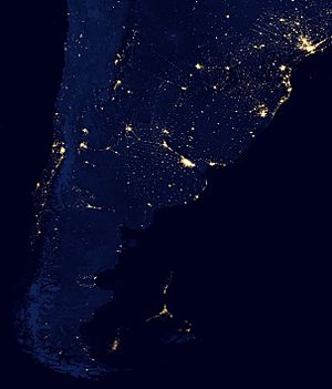 Southern Cone at night