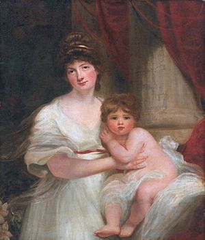 The Countess of Oxford and her daughter, Lady Jane Elizabeth Harley, by follower of John Hoppner
