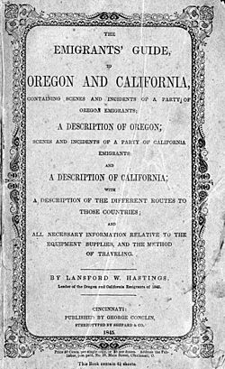 The Emigrants Guide to Oregon and California Lansford Hastings