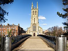 The bridge to St. Mary's Church, Derby.jpg