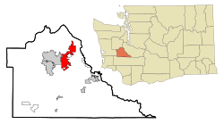 Location within Thurston County in Washington