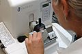 Tissue processing - Microtome is used to cut a ribbon of 5-micron-thick sections from the paraffin block