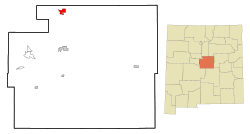 Location of Moriarty, New Mexico