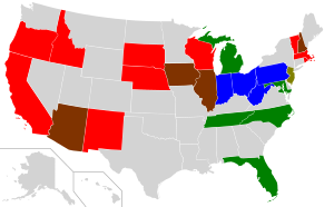 United States Democratic presidential primaries, 1972 by state