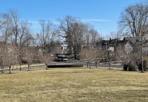 View of Freehold from Battlefield Monument