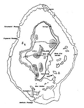 Detailed map of the island