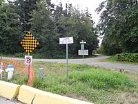 Warning sign at Point Roberts