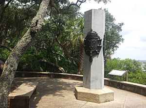 03 French Exploration of Florida - Jacksonville Jean Ribault Monument Column St. Johns Bluff