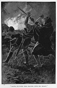 06 Illustration by Alfred Pearse (1856-1933) for The Thirsty Sword - a story of the Norse invasion of Scotland (1262-1263). by Robert Leighton (1858-1934) - Courtesy of the British Library