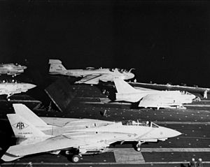 Aircraft on USS America (CV-66) during attacks on Libya 1986