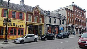 Architecture of Princess Street in downtown Kingston