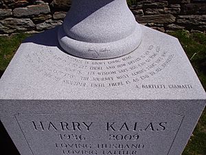 Baseball quote on Harry Kalas tombstone