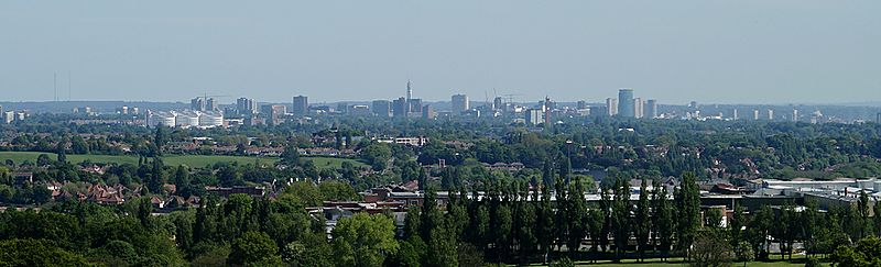 Birmingham panorama from the Lickey Hills